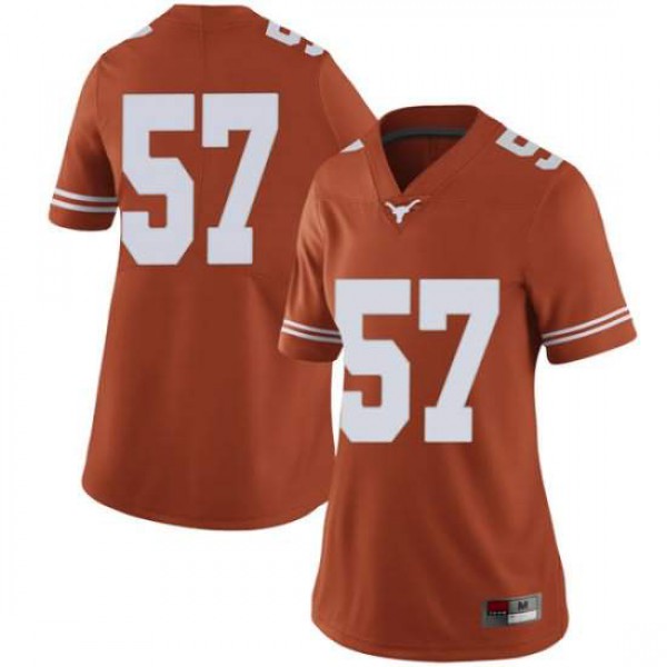 Women's University of Texas #57 Cort Jaquess Limited College Jersey Orange